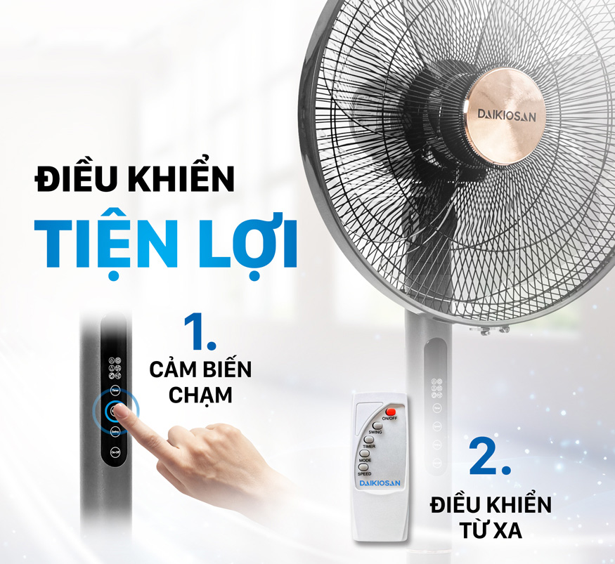 Quat mát Có điều khiển từ xa tiện lợi