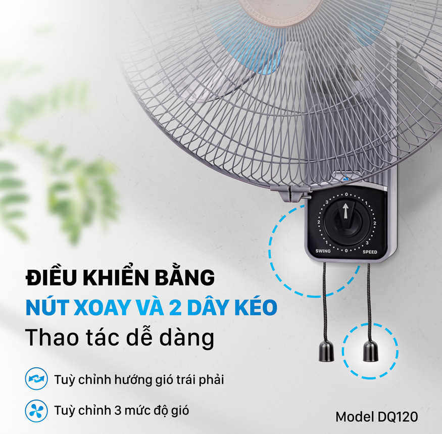 3 Mức Tốc Độ Gió, Tùy Chỉnh Linh Hoạt