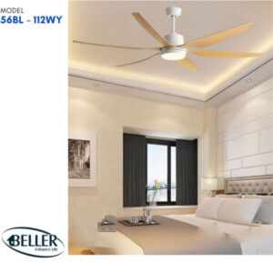 quạt trần Beller 6 cánh kết hợp ánh sáng hoàn hảo