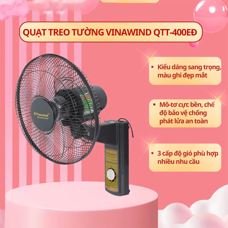 Quạt treo tường Vinawind QTT400-EĐ