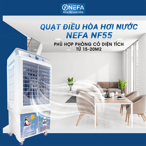Quạt điều hòa cơ NEFA NF55 chất - tốt - rẻ làm mát diện tích vừa đủ