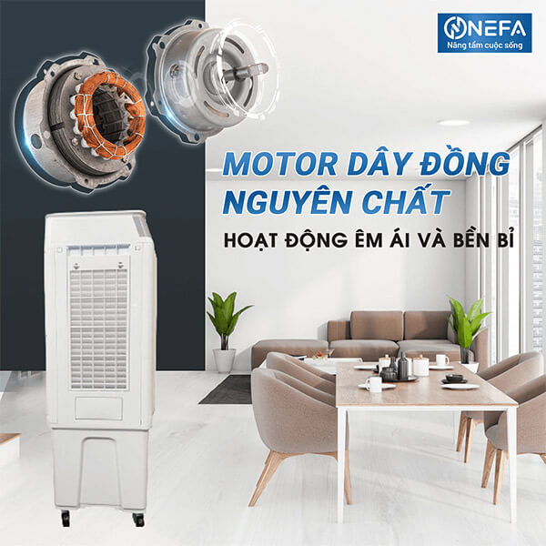 Quạt điều hòa cơ NEFA NF55 chất - tốt - rẻ mô tơ đồng