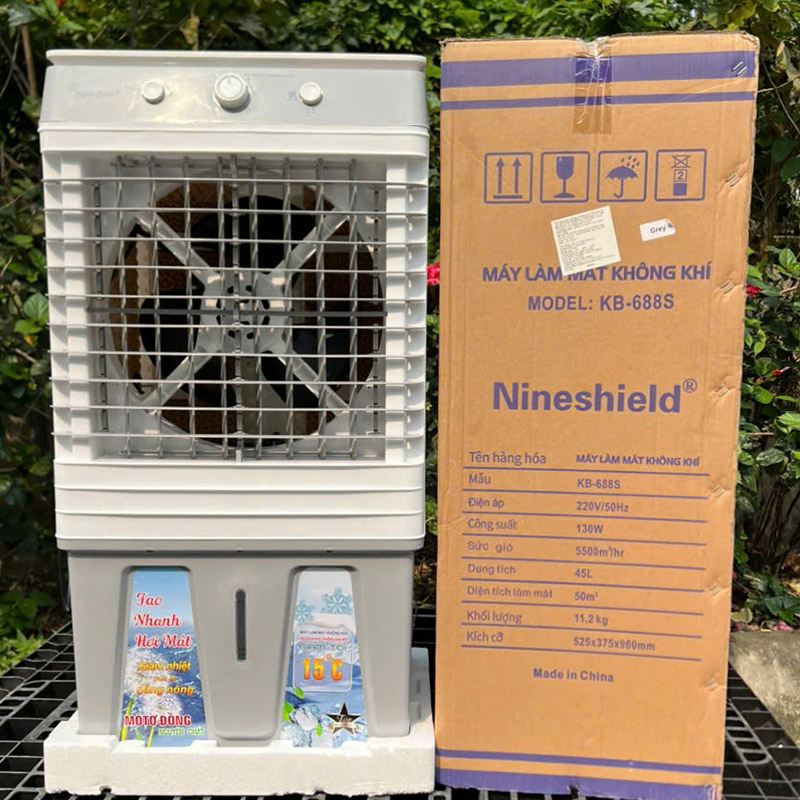 Quạt điều hòa NineShield KB-688S ghi