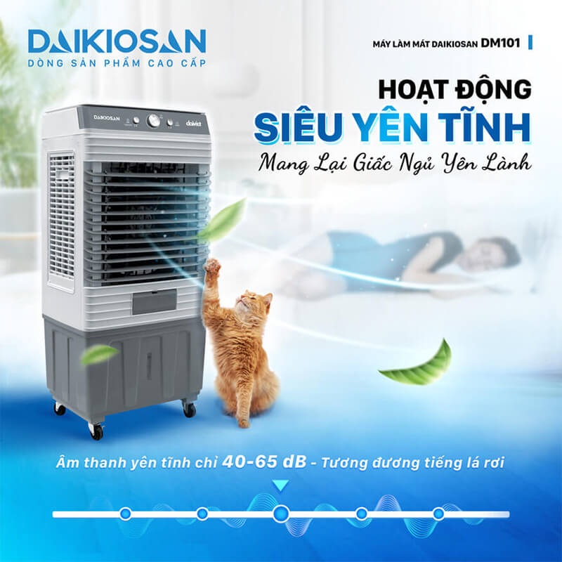 Hoạt động yên tĩnh với độ ồn dao động chỉ từ 40 đến 65 dB