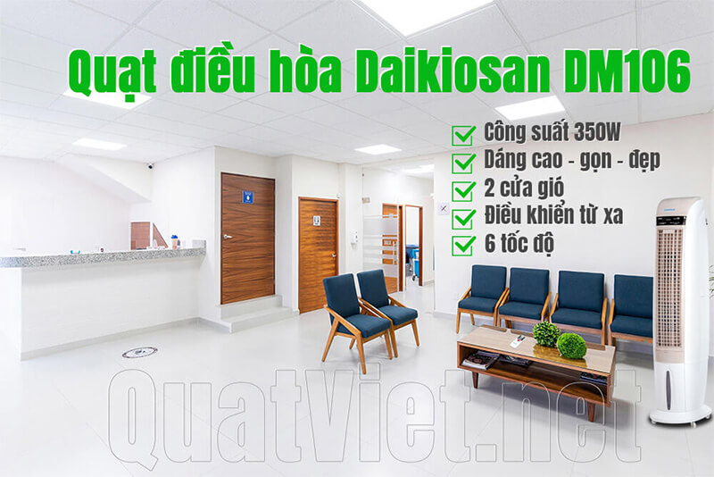 Quạt điều hòa Daikiosan DM106 2 cửa gió 350W
