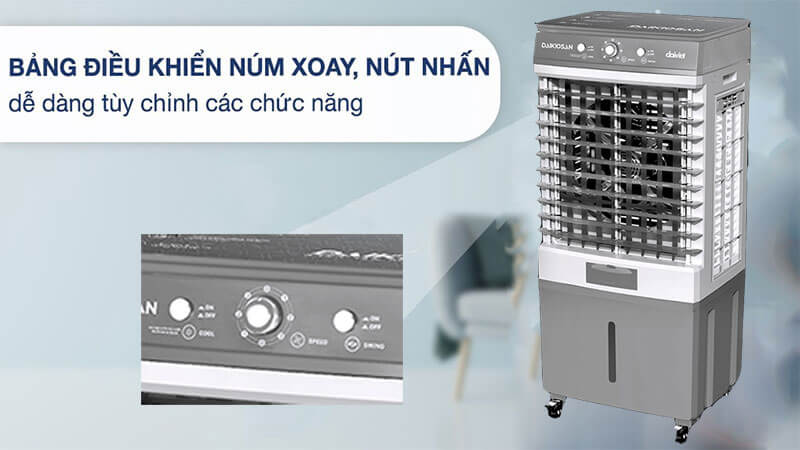 Điều chỉnh tốc độ với hướng gió linh hoạt với núm xoay