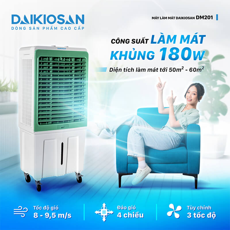 Diện tích làm mát lớn