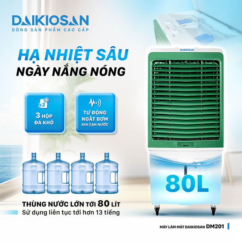 Vận hành êm ái hạ nhiệt sâu ngày nắng nóng