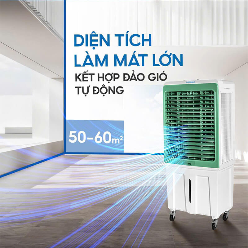 Làm mát toàn diện kết hợp đảo gió tự động