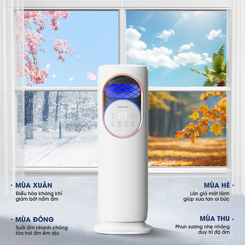 Tiện ích toàn diện với quạt điều hòa 4 trong 1